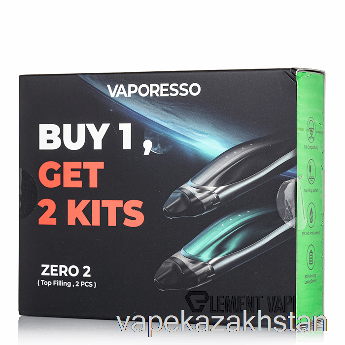 Vape Smoke Vaporesso Zero 2 Pod System 2-Pack Promotion Black + Black Green